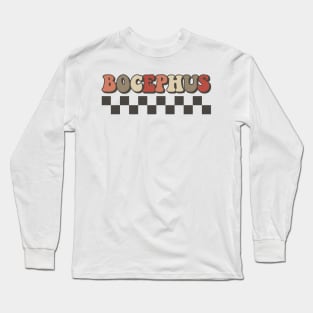 Bocephus Checkered Retro Groovy Style Long Sleeve T-Shirt